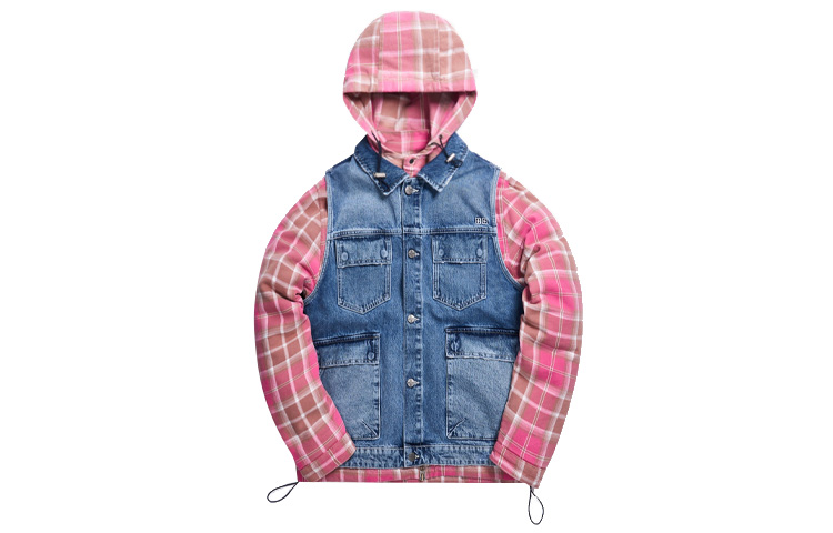 KITH KSUBI Kash Denim Plaid Jacket Unisex Pink KS5000004957