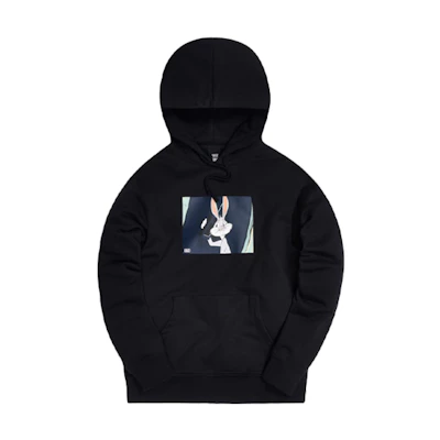 KITH Looney Tunes Bugs Bunny Logo Hoodie Unisex Black Long Sleeve KH2495-100