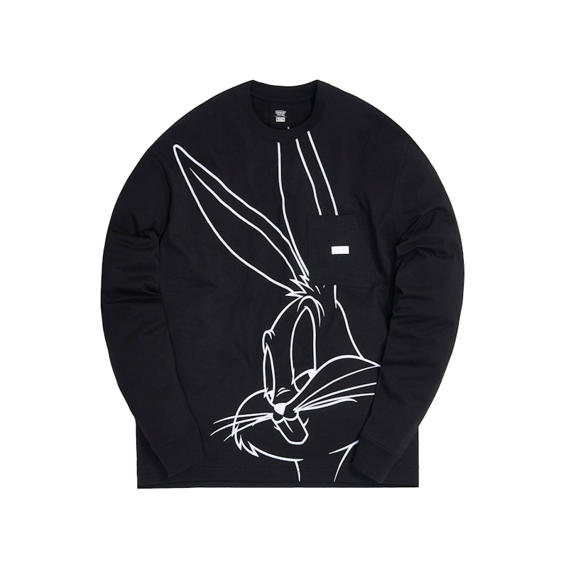 KITH x Looney Tunes Bugs LS Pocket Quinn Tee Black