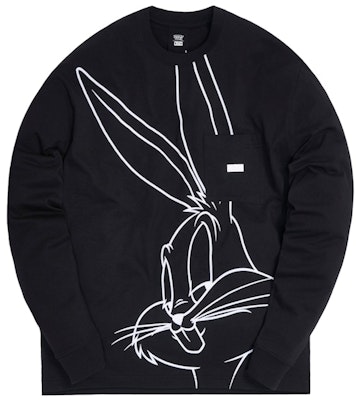 KITH x Looney Tunes Bugs LS Pocket Quinn Tee Black Buy KITH x Looney Tunes Bugs LS Pocket Quinn Tee Black