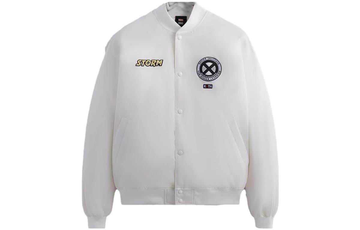KITH Marvel SS23 X-Men Storm Satin Nylon Bomber Jacket Unisex White KHM010318-167