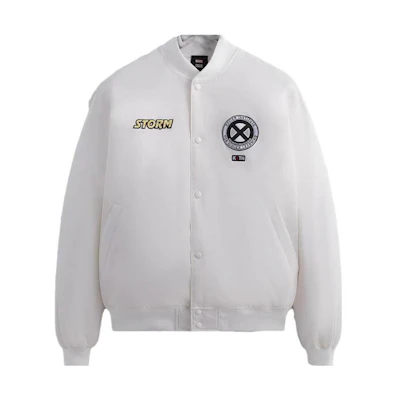 KITH Marvel SS23 X-Men Storm Satin Nylon Bomber Jacket Unisex White KHM010318-167