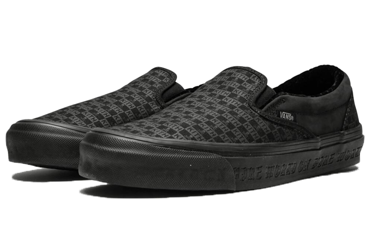 Order KITH x Mastermind World x Vans OG Classic Slip-On LX 'Hitam' VN0A32QNS5K