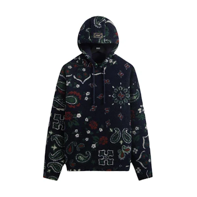KITH Merrick Sherpa Hoodie Nightfall - Soft & Cozy Long Sleeve KHM031429-413