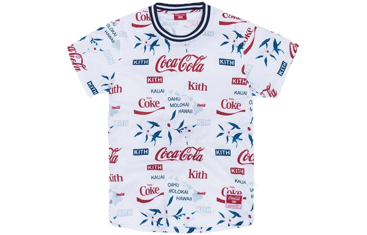 KITH Mitchell & Ness BP Hawaii Floral Print White Unisex Jersey Tee KH-002 圖 2