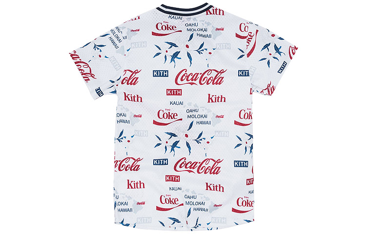 KITH Mitchell & Ness BP Hawaii Floral Print White Unisex Jersey Tee KH-002 圖 3