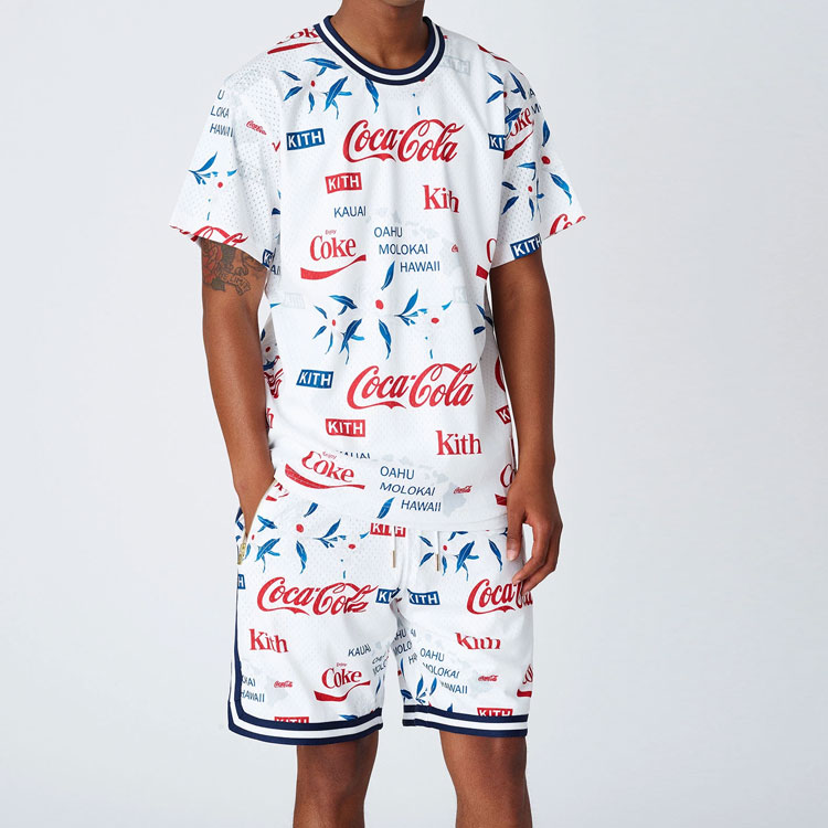 KITH Mitchell & Ness BP Hawaii Floral Print White Unisex Jersey Tee KH-002 圖 5