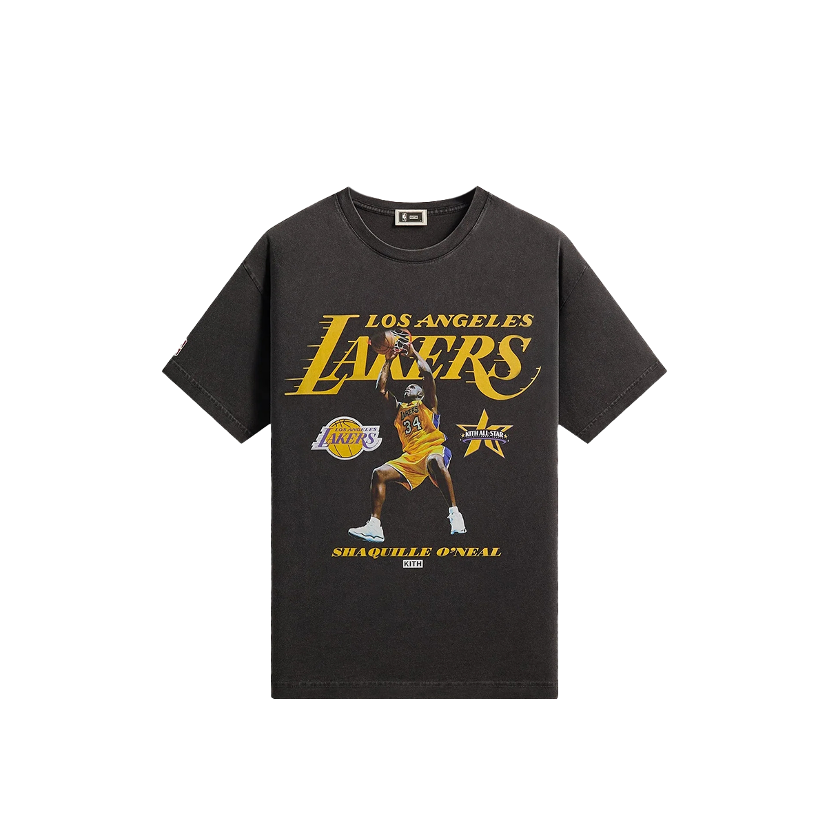 KITH x NBA All-Star Lakers Shaquille O'Neal Retro Crewneck Tee . KHM034948-001