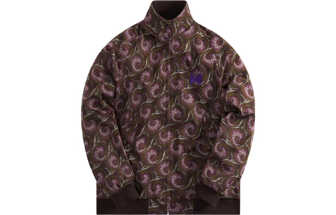 KITH Needles Logo Full-Print Zip-Up Track Jacket Men’s Deep Brown BRCPS0961-DBRN