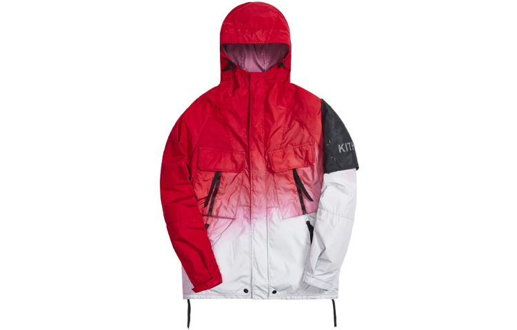 KITH Nemen Dare 3L Dip Dye Jacket Red Unisex Hooded Outerwear NMN-I20187-155