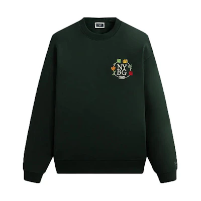 KITH New York Botanical Garden Green Printed Crewneck Long Sleeve Sweatshirt Men KHM032116-302