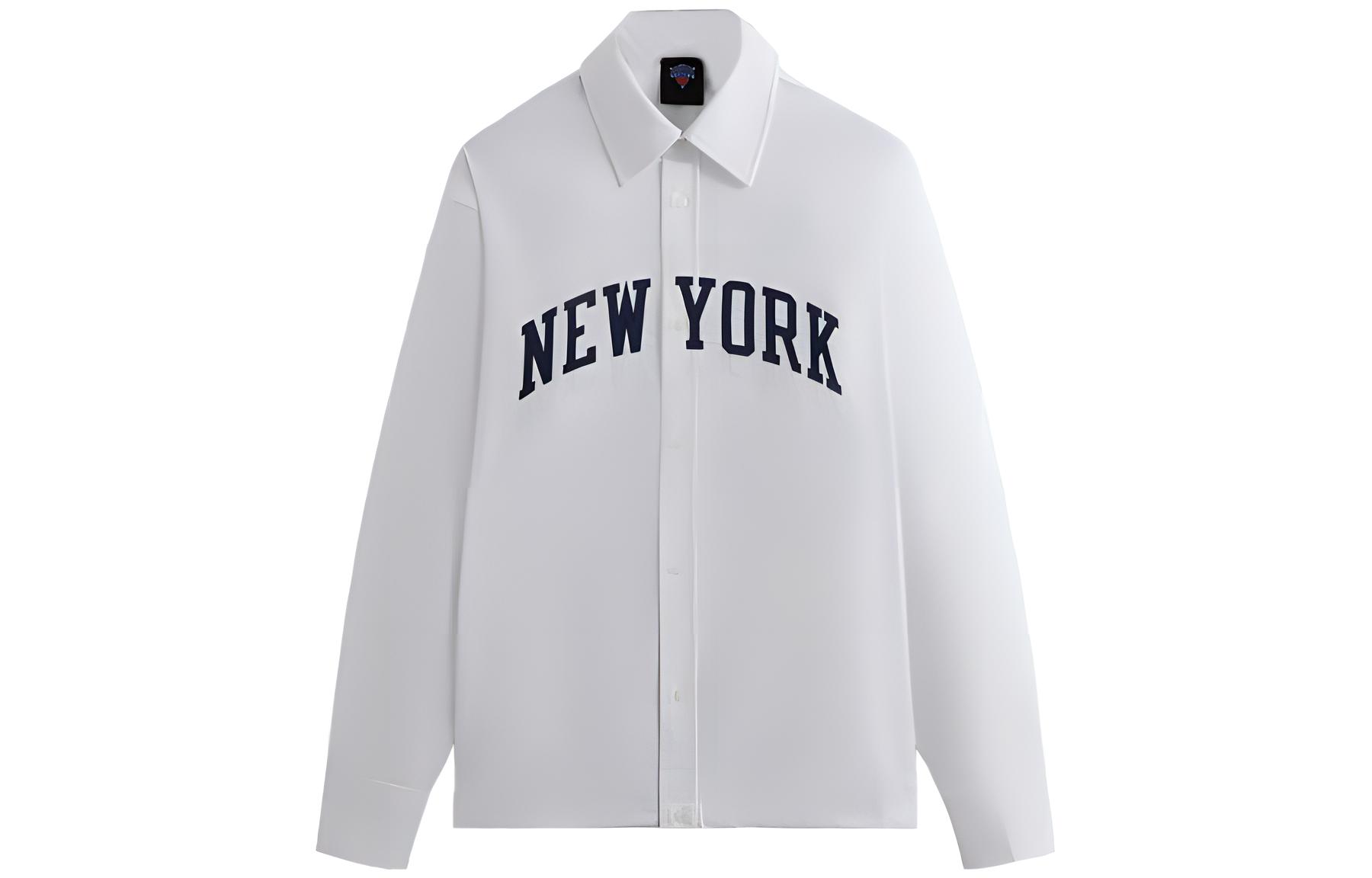 KITH New York Knicks FW23 Mesh Snap Collar Jacket White Unisex khm031614-101