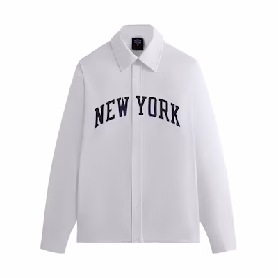 KITH New York Knicks FW23 Mesh Snap Collar Jacket White Unisex khm031614-101