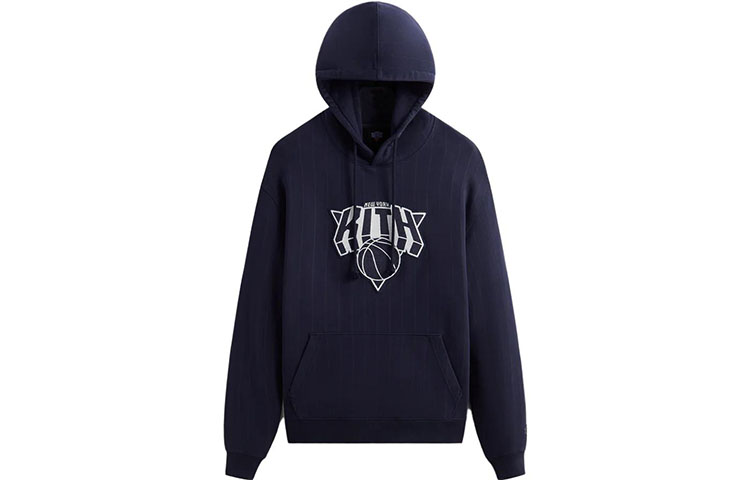 KITH New York Knicks FW23 Navy Hoodie with Embroidered Logo Unisex KHM031649-413
