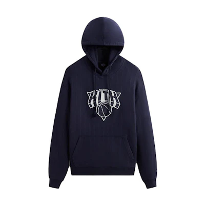 KITH New York Knicks FW23 Navy Hoodie with Embroidered Logo Unisex KHM031649-413
