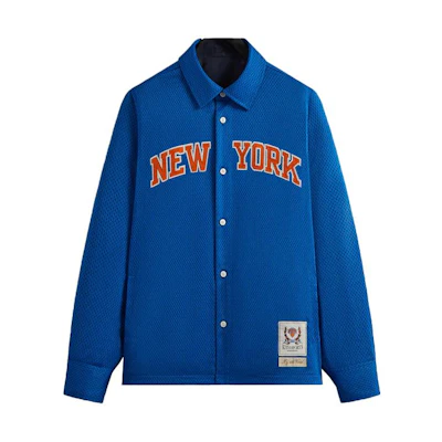 KITH New York Knicks FW23 Reversible Snap Jacket Blue Unisex khm031616-451