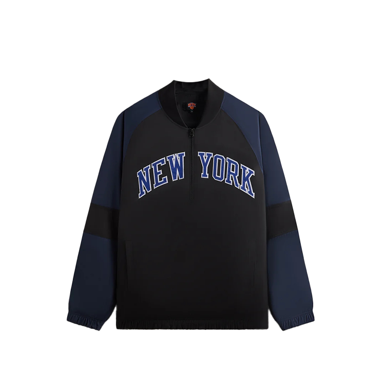 KITH New York Knicks FW24 Ball Nylon Logo Long Sleeve Jacket Black Men’s KHM010701-001
