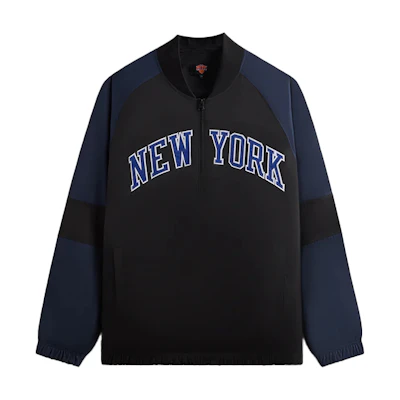 KITH New York Knicks FW24 Ball Nylon Logo Long Sleeve Jacket Black Men’s KHM010701-001