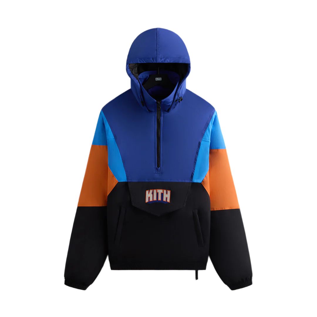 KITH New York Knicks FW24 Wings Colorblock Hoodie Jacket Black KHM010698-001