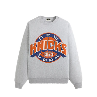 KITH New York Knicks Showtime Vintage Nelson Crewneck Sweatshirt Light Grey KHM032941-002