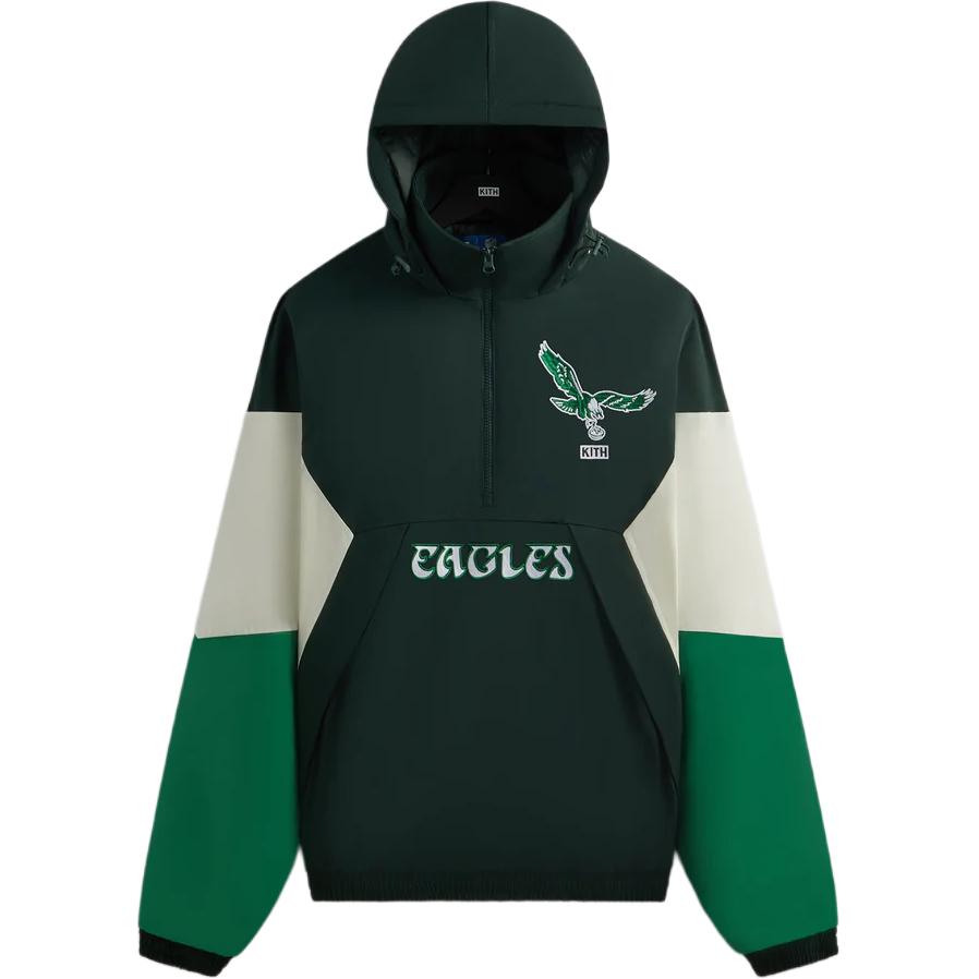 KITH NFL Collaboration Green Logo Hoodie for Men KHM010680-302