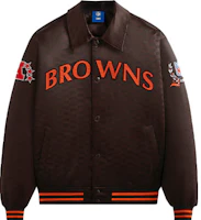 KITH x NFL FW23 Browns Satin Bomber Jacket Brown Logo Patch Unisex KHM010436-3012 KITH x NFL FW23 Browns Satin Bomber Jacket Brown Logo Patch Unisex KHM010436-3012