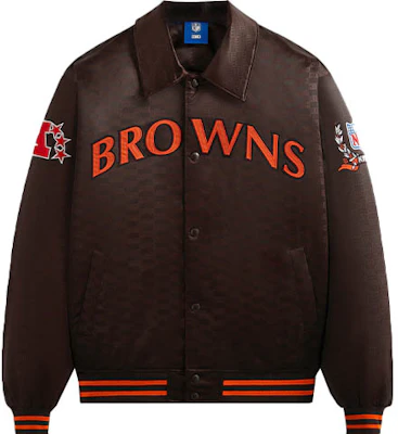 KITH x NFL FW23 布朗隊緞面棒球外套 棕色標誌補丁 男女款 KHM010436-3012 Buy KITH x NFL FW23 布朗隊緞面棒球外套 棕色標誌補丁 男女款 KHM010436-3012