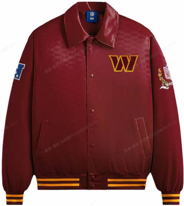 kith-x-nfl-fw-23-commanders-satin-bomber-jacket-burgundy-unisex-embroidered-logo-khm-010454-636