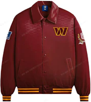 KITH x NFL FW23 Commanders Satin Bomber Jacket Burgundy Unisex Embroidered Logo KHM010454-636 KITH x NFL FW23 Commanders Satin Bomber Jacket Burgundy Unisex Embroidered Logo KHM010454-636