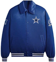 KITH x NFL FW23 Cowboys Satin Bomber Jacket Blue Unisex Logo Patch Embroidery KHM010437-495 KITH x NFL FW23 Cowboys Satin Bomber Jacket Blue Unisex Logo Patch Embroidery KHM010437-495
