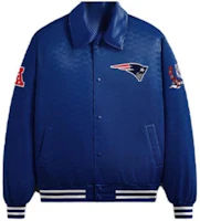 KITH x NFL FW23 Patriots Satin Bomber Jacket Blue - Logo Pattern & Embroidery KHM010442-495 KITH x NFL FW23 Patriots Satin Bomber Jacket Blue - Logo Pattern & Embroidery KHM010442-495