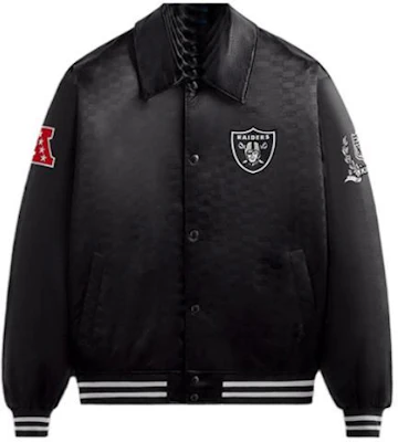 KITH x NFL FW23 突襲者隊黑色緞面棒球外套 男女同款 刺繡設計 KHM010439-001 Buy KITH x NFL FW23 突襲者隊黑色緞面棒球外套 男女同款 刺繡設計 KHM010439-001