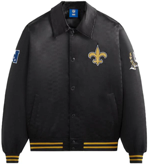 kith-x-nfl-fw-23-saints-satin-bomber-jacket-black-logo-patch-and-embroidery-design-khm-010443-001