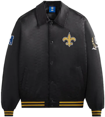 KITH x NFL 聖徒隊黑色緞面棒球外套 - 徽章刺繡設計 KHM010443-001 Buy KITH x NFL 聖徒隊黑色緞面棒球外套 - 徽章刺繡設計 KHM010443-001
