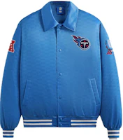 KITH x NFL FW23 Titans Satin Bomber Jacket Blue Unisex All-Over Logo Embroidery KHM010451-5007 KITH x NFL FW23 Titans Satin Bomber Jacket Blue Unisex All-Over Logo Embroidery KHM010451-5007