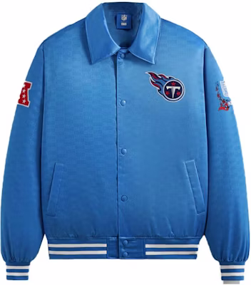 KITH x NFL FW23 タイタンズ サテンボンバージャケット ブルー ユニセックス ロゴ刺繍 KHM010451-5007 Buy KITH x NFL FW23 タイタンズ サテンボンバージャケット ブルー ユニセックス ロゴ刺繍 KHM010451-5007