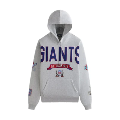 KITH NFL FW24 Giants Nelson Hoodie Pullover in Light Grey KHM032675-002
