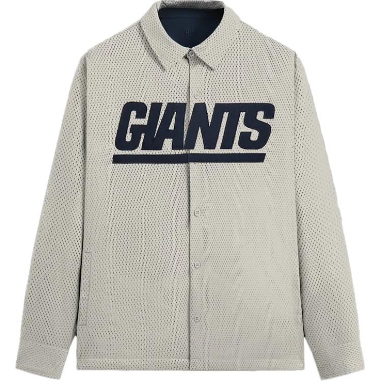 KITH x NFL FW24 Giants Reversible Logo Shirt Jacket -  Off-White. KHM032657-116