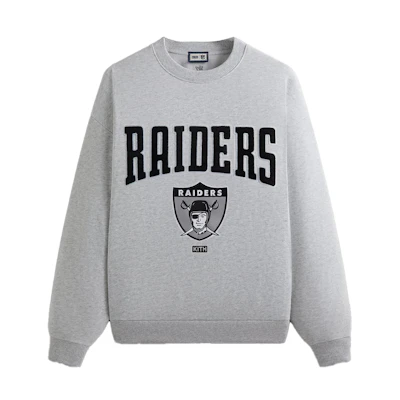 KITH NFL FW24 Raiders Nelson Letter Crewneck Sweatshirt Grey Men’s khm032681-002