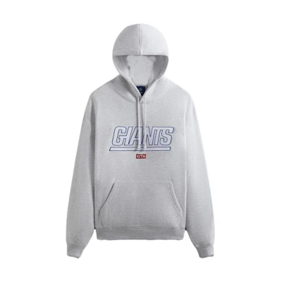 KITH NFL Giants Laurel Hoodie Grey Unisex Embroidered Logo Pullover KHM031625-002