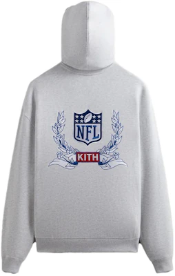 KITH x NFL Giants Laurel Hoodie Grey Unisex Embroidered Logo Pullover KHM031625-002 Lookbook KITH x NFL Giants Laurel Hoodie Grey Unisex Embroidered Logo Pullover KHM031625-002
