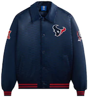KITH x NFL Texans Satin Bomber Jacket Blue - Logo Embossed, Unisex FW23 Release KHM010455-5000 KITH x NFL Texans Satin Bomber Jacket Blue - Logo Embossed, Unisex FW23 Release KHM010455-5000