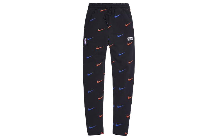 KITH x Nike Collaborative Knicks Black Unisex Lace-Up Sweatpants NKCZ1792-010