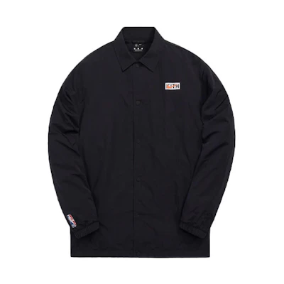 KITH Nike FW21 New York Knicks Coaches Jacket Black Casual Jacket. CZ1801-010