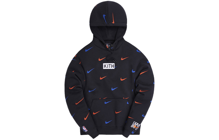 Order KITH x Nike 尼克隊標誌黑色男女連帽衫 NKCZ1749-010