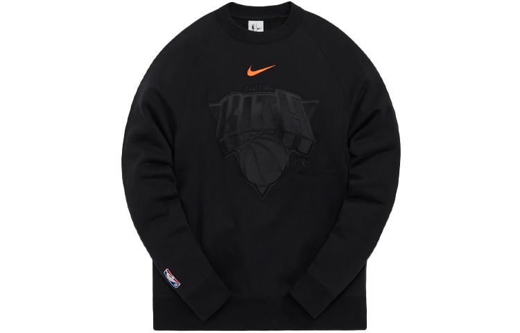 KITH x Nike New York Knicks Fleece Crewneck Black  Sweatshirt. CZ5611-010