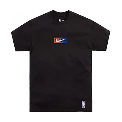 KITH Nike New York Knicks Gradient Logo Black Retro Tee Short Sleeve. DA1626-010