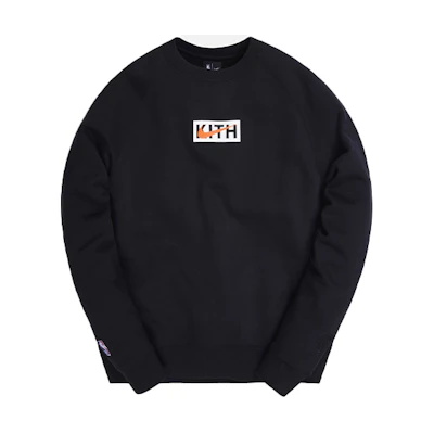 KITH Nike New York Knicks Unisex Black Crewneck Pullover Sweatshirt CZ1791-010