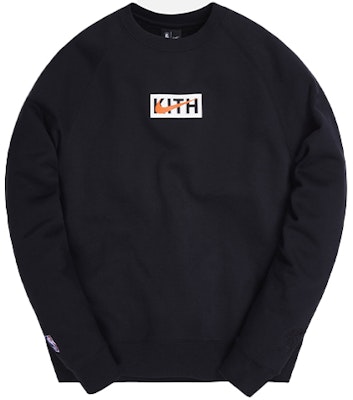 KITH x Nike New York Knicks Unisex Black Crewneck Pullover Sweatshirt CZ1791-010 Order KITH x Nike New York Knicks Unisex Black Crewneck Pullover Sweatshirt CZ1791-010