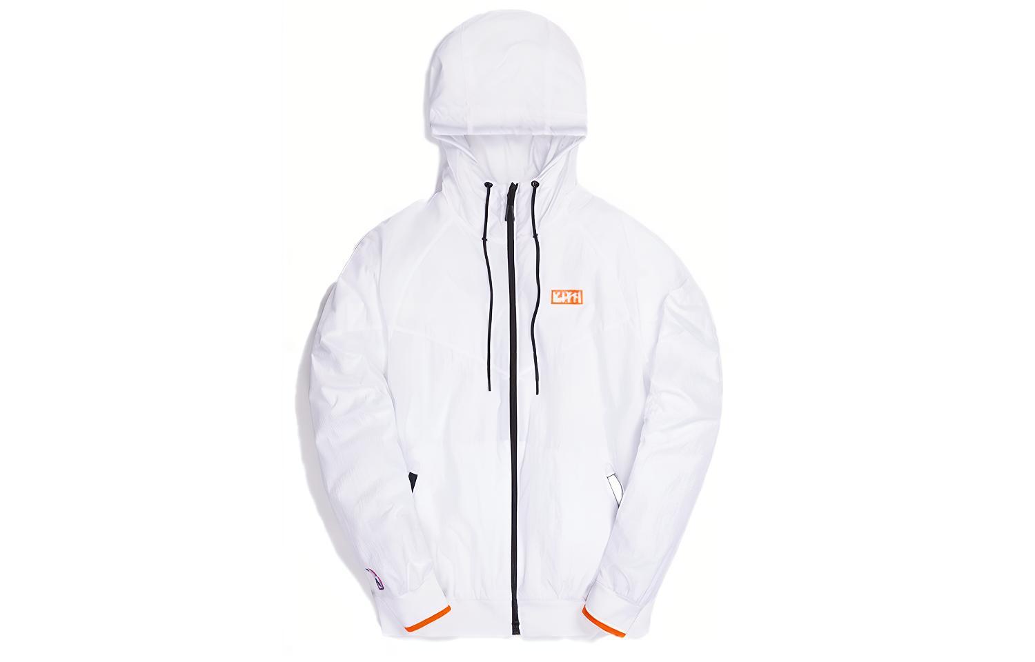 KITH Nike White Zip-Up Hoodie Jacket Unisex Casual Collab NKCZ1798-100